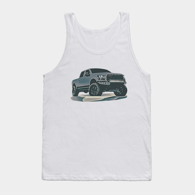 Lifted 4x4 Ford pickup Tank Top by mfz